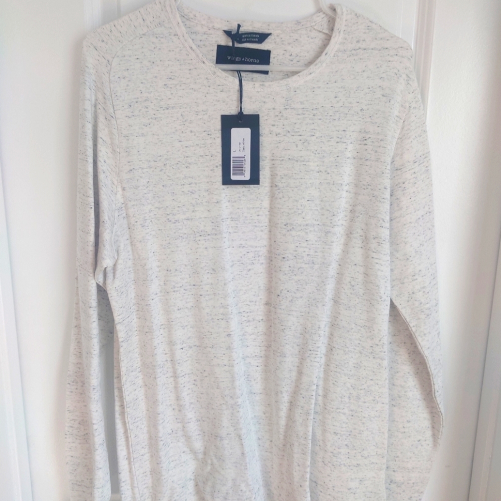 Wings + Horns - Signals - Long sleeve shirt, large, static white